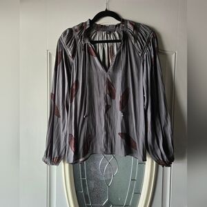 Grade & Gather Gray Boho Peasant Blouse – Size Medium